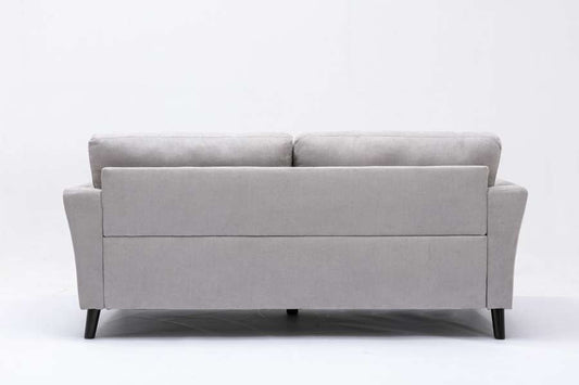 Lilola Home - Damian Light Gray Velvet Fabric Sofa - 89728LG-S veiw 2