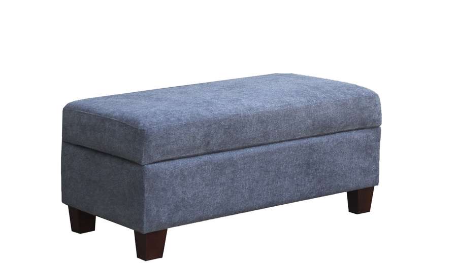 Lilola Home - Diego Gray Fabric Sectional Sofa with Right Facing Chaise, Storage Ottoman, and 2 Accent Pillows - 83000 veiw 6