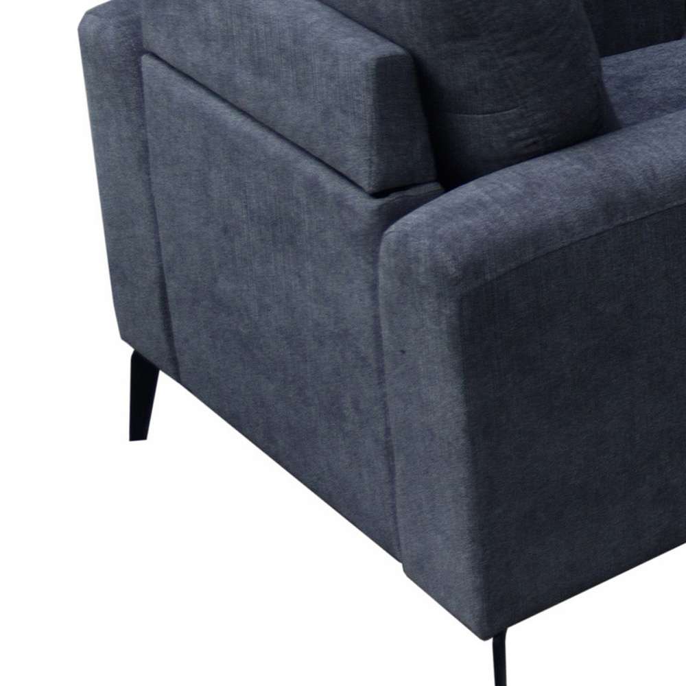 Lilola Home - Jackson Black Fabric Chair with Black Metal Legs - 83003-C veiw 5