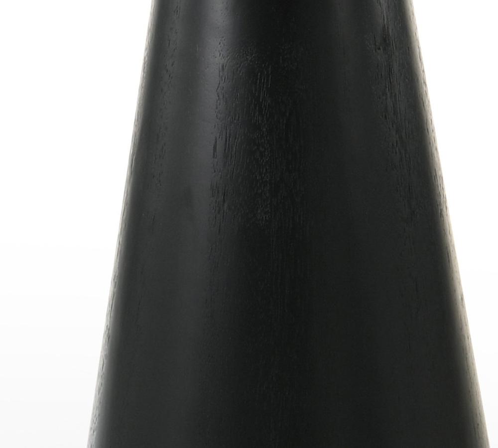 Lilola Home - Jasper 47in Round Ebony Black Counter Height Table with Pedestal Base - 30050 veiw 5