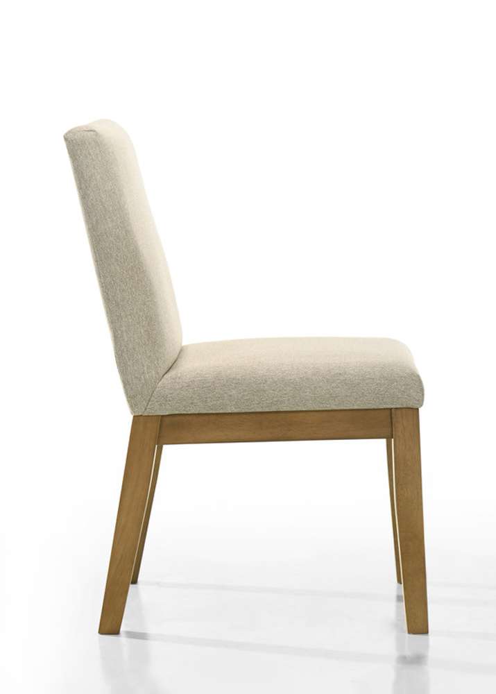 Lilola Home - Jasper (Set of 2) Driftwood Finish Contemporary Beige Fabric Dining Chair - 30018-C veiw 6