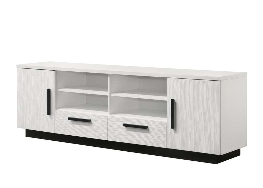 Lilola Home - Matilda 70.5inW White Finish TV Stand with Drawers - 97030 veiw 4