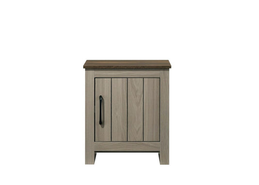 Lilola Home - Nyla 16inW Gray Oak End Table, Side Table, Nightstand with Cabinet Door-97017 veiw 2