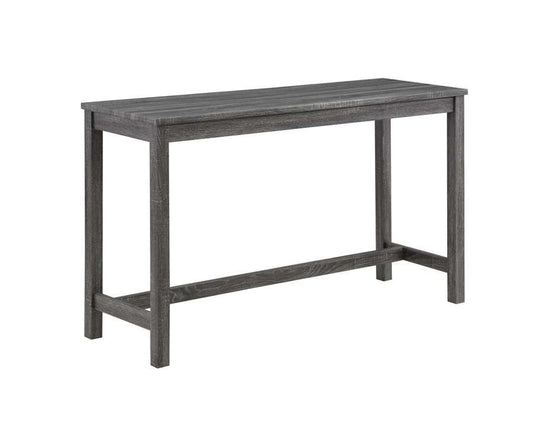 Lilola Home - Oriana Gray 4 Piece Counter Height 36in Pub Table Set with Tufted Gray Linen Stools - 30015 veiw 2