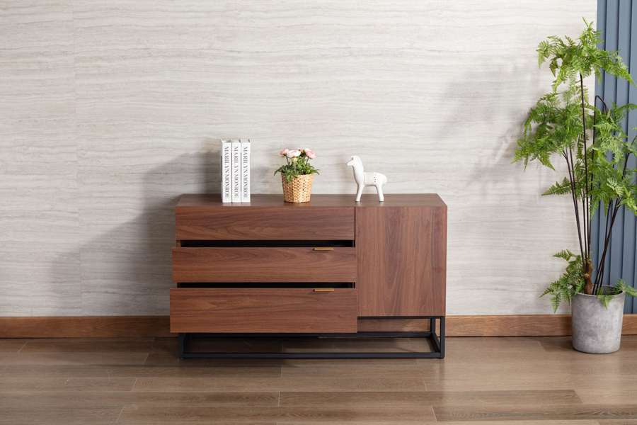 Lilola Home - Roscoe Walnut Brown Wood TV Stand Console Table - 53000 veiw 6