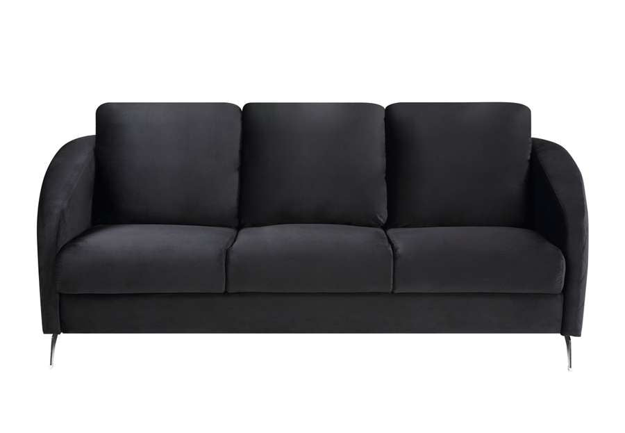 Lilola Home - Sofia Black Velvet Modern Chic Sofa Couch - 89721-S veiw 3