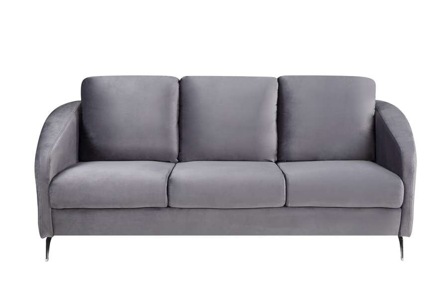 Lilola Home - Sofia Gray Velvet Modern Chic Sofa Couch - 89720-S veiw 3