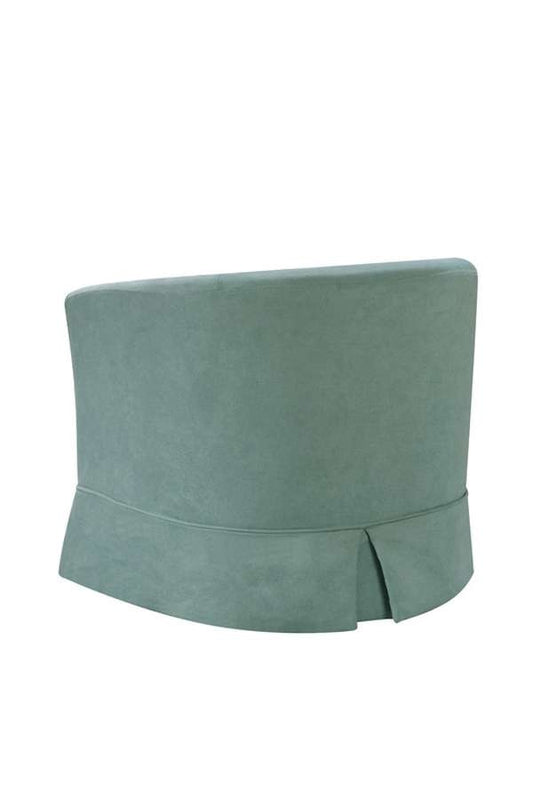 Lilola Home - Tucker Aquamarine Teal Woven Fabric Swivel Barrel Chair - 88869TL veiw 2