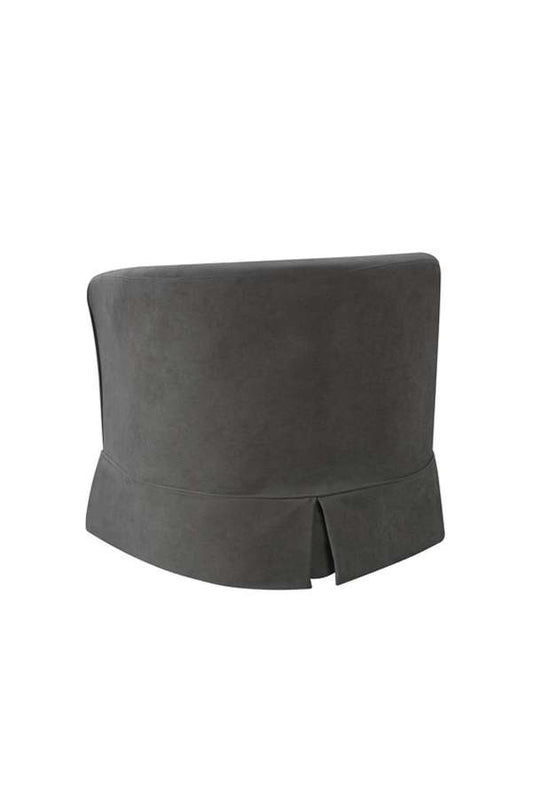 Lilola Home - Tucker Gray Woven Fabric Swivel Barrel Chair - 88869 veiw 2