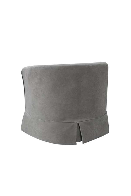 Lilola Home - Tucker Steel Gray Woven Fabric Swivel Barrel Chair - 88869MG veiw 2