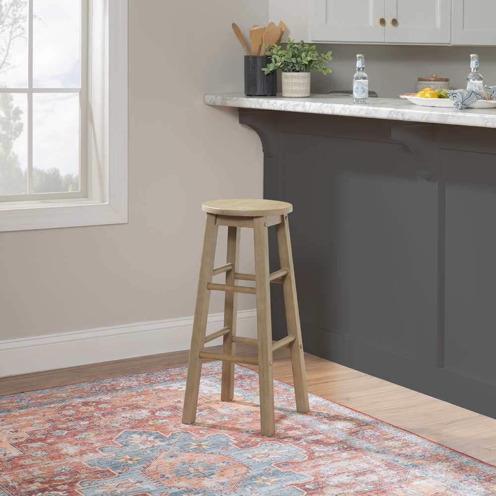 Linon Home Decor - 29 Inches Barstool Grey Wash - BS251GWASH01U veiw 6