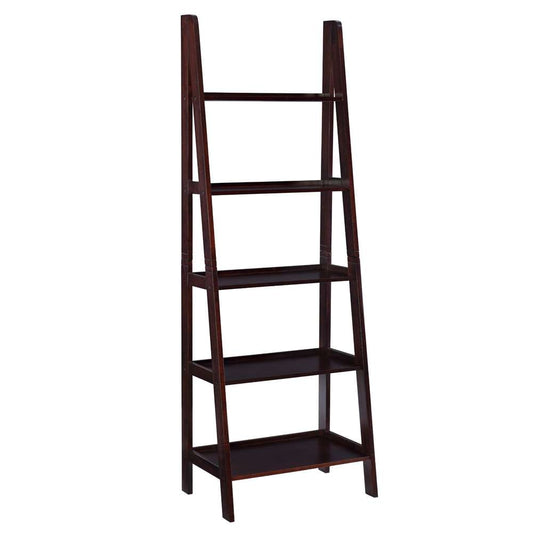 Linon Home Decor - Acadia Ladder Bookshelf, Espresso - BK225ESP01 veiw 2