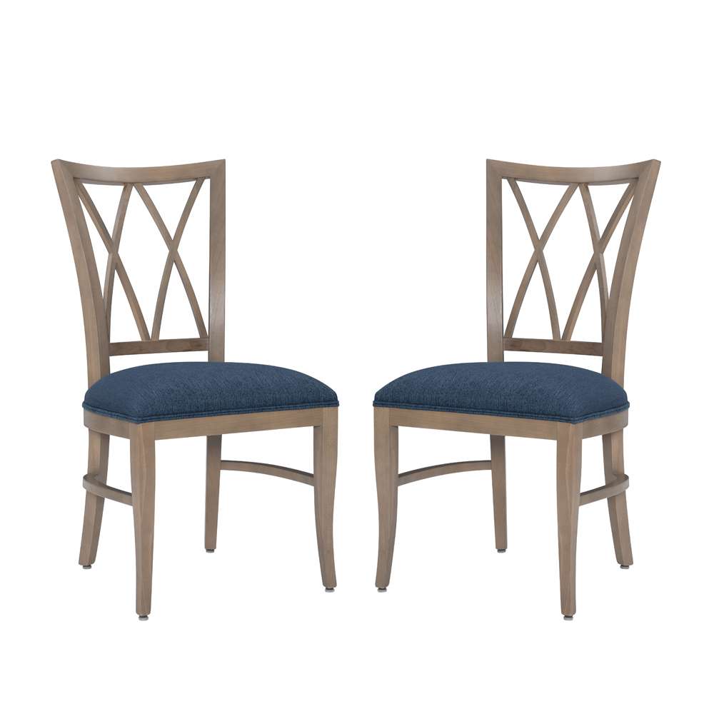 Linon Home Decor - Andes Chair Nat Blue (Set of 2) - CH284NATBLU02ASU veiw 6