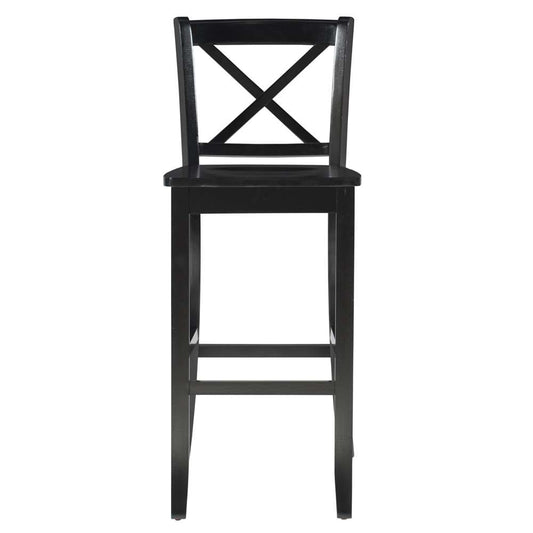 Linon Home Decor - Black 30 In X Back Bar Stool - 01710BLK-01-KD-U veiw 2