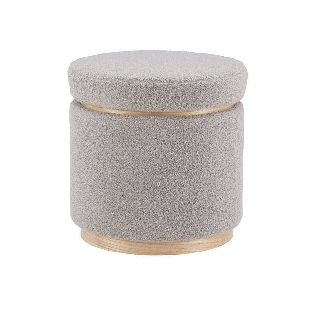 Linon Home Decor - Blanche Storage Ottoman Grey - ST011LGRY01ASU veiw 1