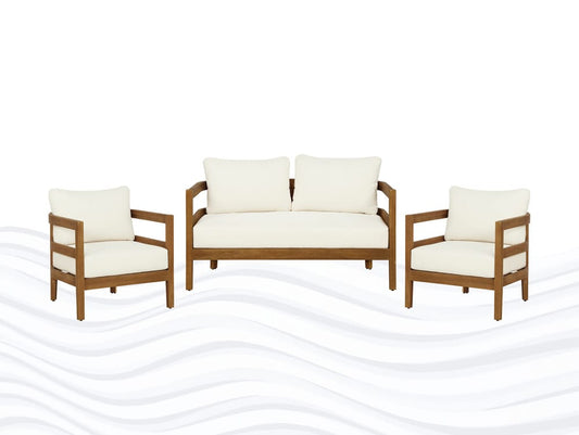 Linon Home Decor - Breton Outdoor Brown 4PC Set 2 Chair Loveseat Table - ODNH13BRN04U view 2