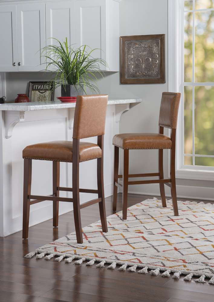 Linon Home Decor - Brook Bar Stool30 Caramel - 0233CARM-01-KD-U veiw 6