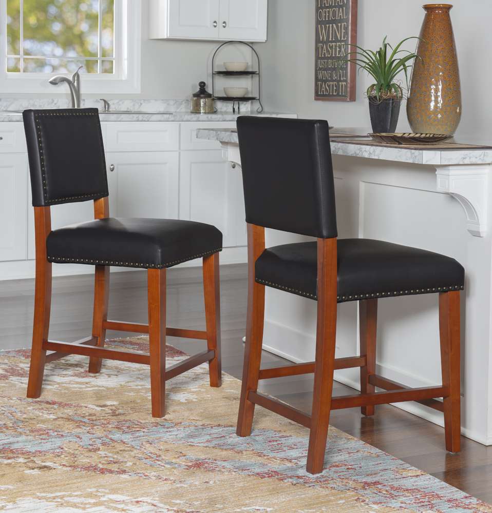 Linon Home Decor - Brook Counter Stool Black - 0232BLK01U veiw 6