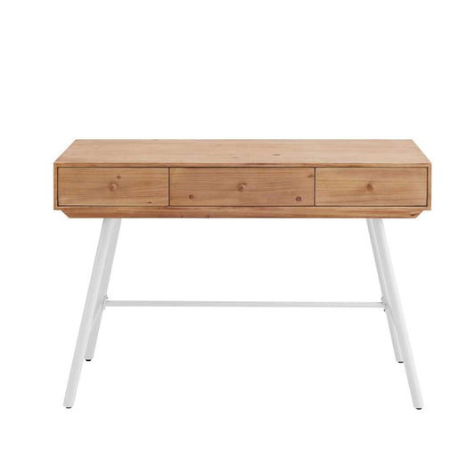 Linon Home Decor - Cailan 3 Drawer Desk White - DK103WHT01U veiw 2