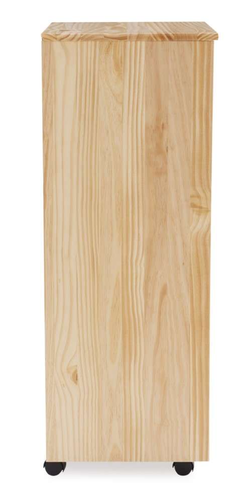 Linon Home Decor - Cary Eight Drawer Rolling Storage Cart, Natural - CT42NAT01 veiw 2