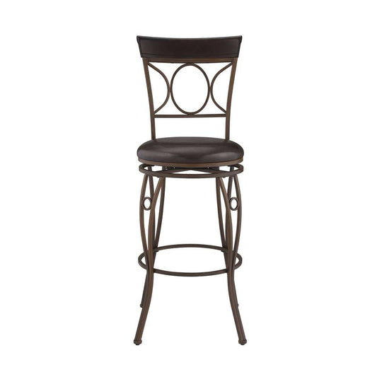 Linon Home Decor - Circles Back Bar Stool 30 - 02731MTL-01-KD-U veiw 2