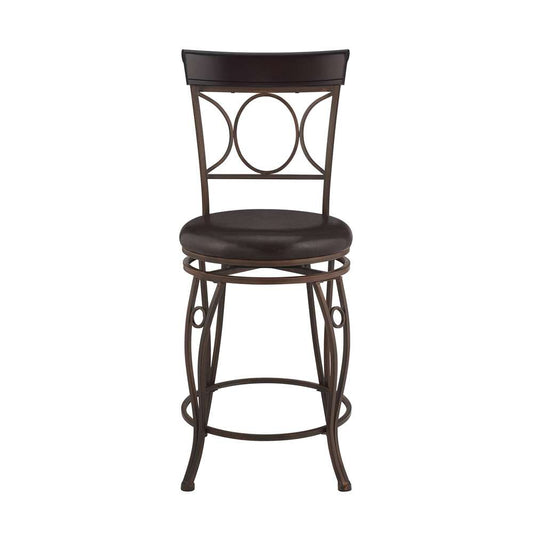 Linon Home Decor - Circles Back Counter Stool 24 - 02730MTL-01-KD-U veiw 2