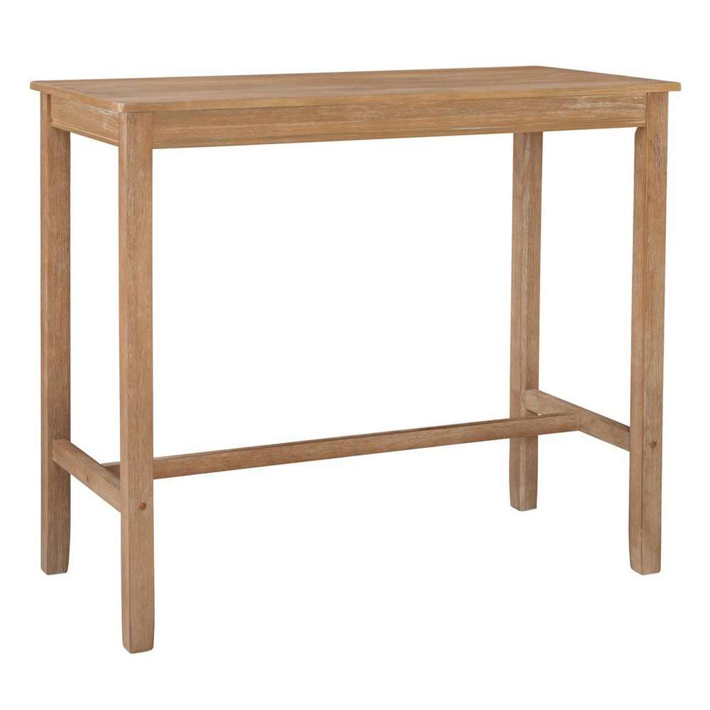 Linon Home Decor - Claridge 42 Inch Bar Height Pub Table, Distressed Brown - BPT104NAT01U veiw 1