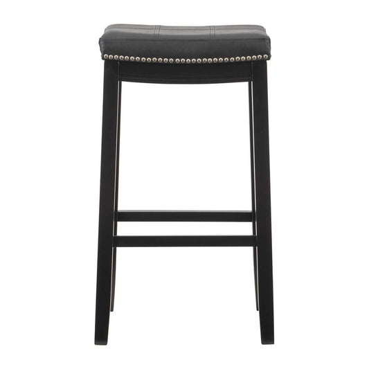 Linon Home Decor - Claridge Black Bar Stool - 55816BLK01U veiw 2
