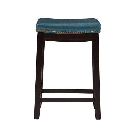 Linon Home Decor - Claridge Blue Counter Stool - 55815BLU01U veiw 2