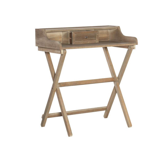 Linon Home Decor - Coy Rustic Brown Folding Desk - FD26GRYWH01U veiw 2