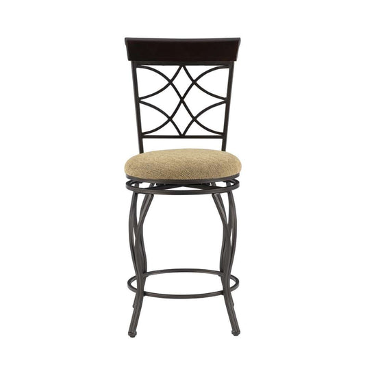Linon Home Decor - Curves Counter Bar Stool 24 - 02728MTL-01-KD-U veiw 2
