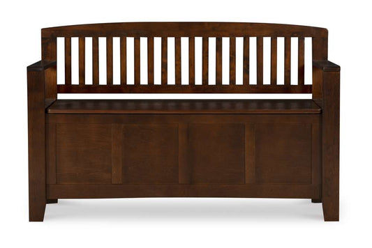 Linon Home Decor - Cynthia Storage Bench - 83985WAL-01-KD-U view 2