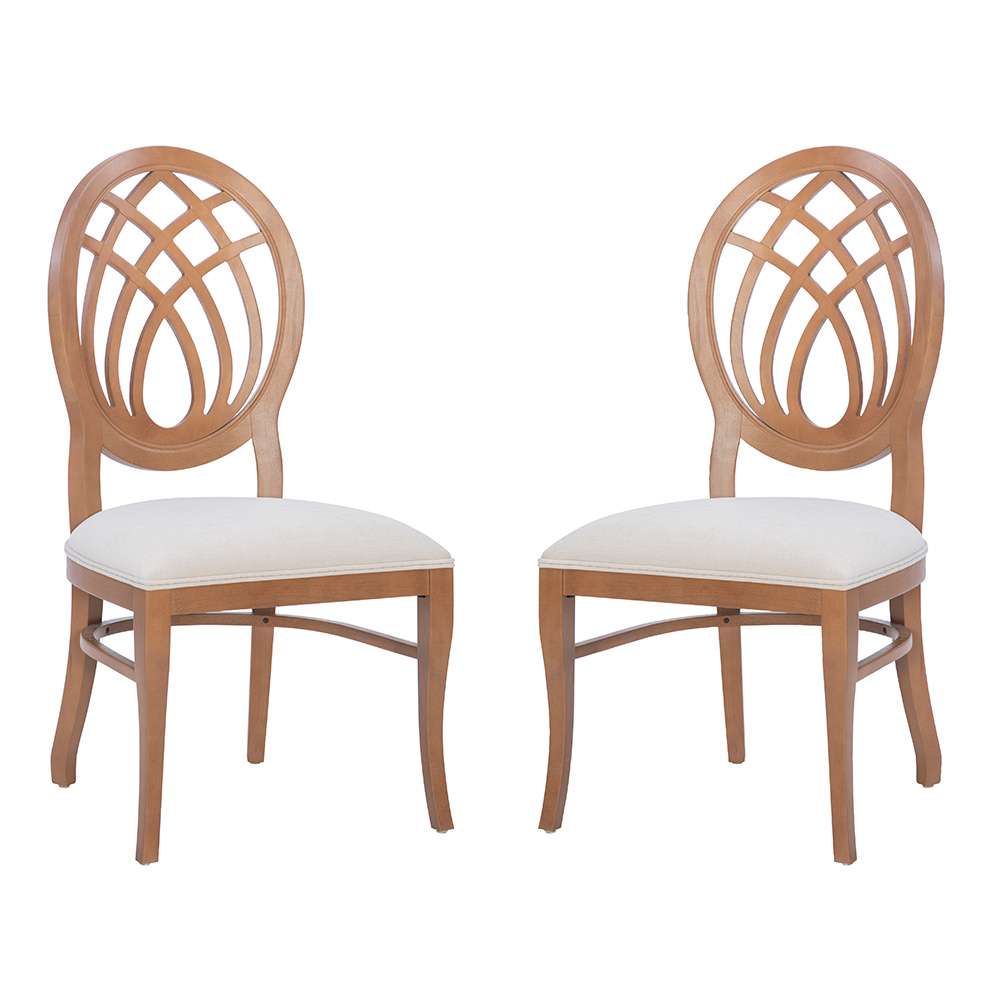 Linon Home Decor - Dara Side Chair Brown/Grey (Set of 2) - CH317BRN02ASU veiw 8