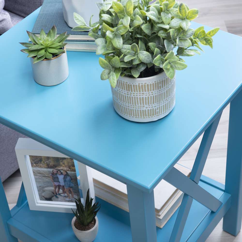 Linon Home Decor - Davis Teal End Table - DV67TEAL01U veiw 6