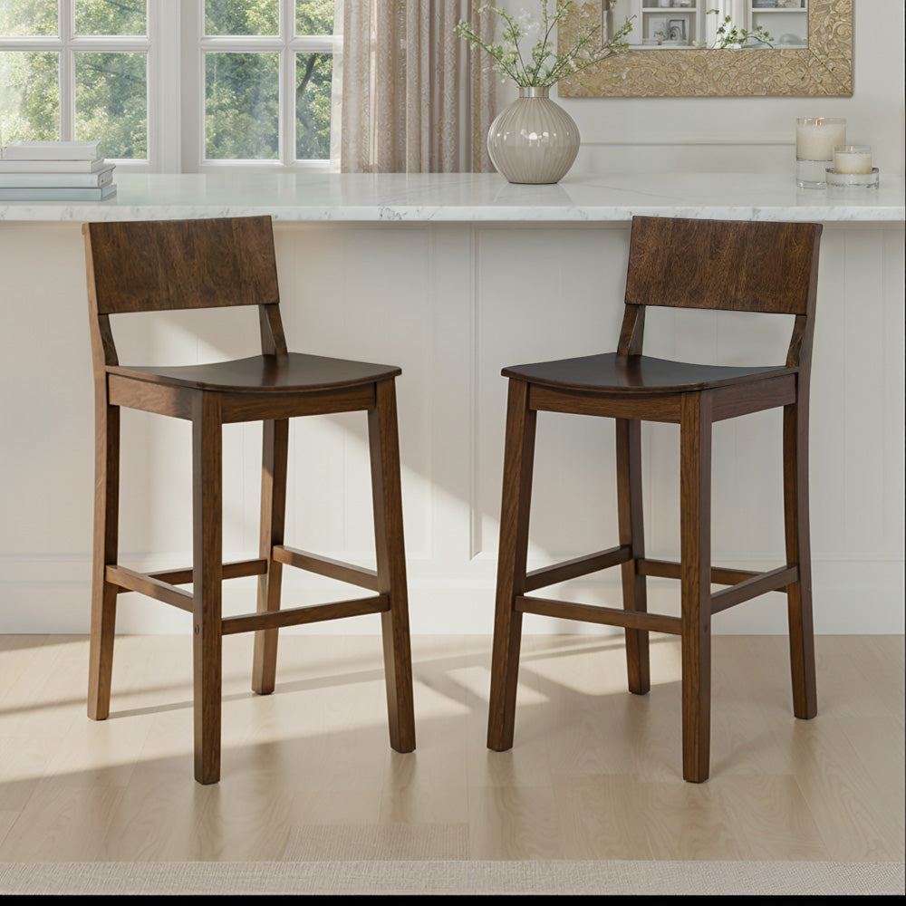 Linon Home Decor - Devin Counter Stool, Walnut (Set of 2) - CS279WAL02KD view 8