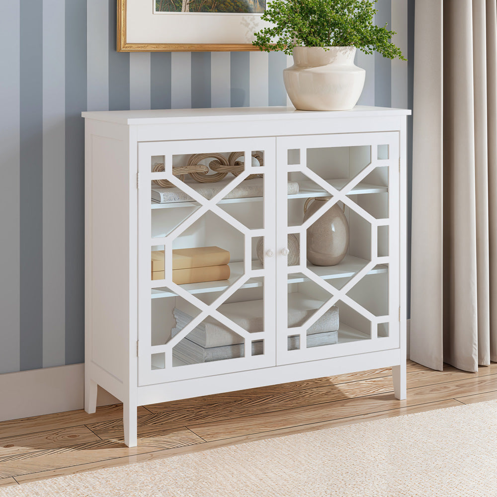 Linon Home Decor - Fetti Large Cabinet, White - 650210WHT01U view 11