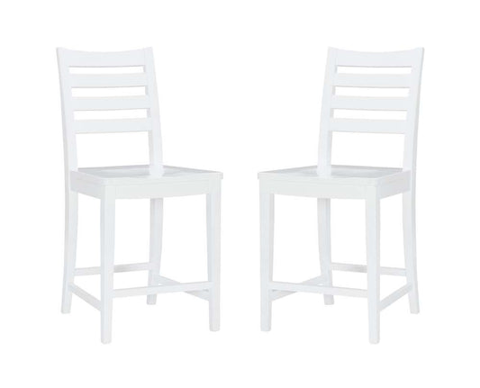 Linon Home Decor - Flynn Counter Stool White (Set of 2) - CS283WHT02ASU veiw 2