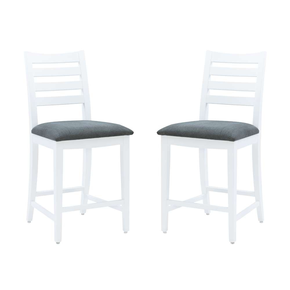 Linon Home Decor - Flynn White Counter Stool Uph Seat (Set of 2) - CS283WHTGRY02ASU veiw 6