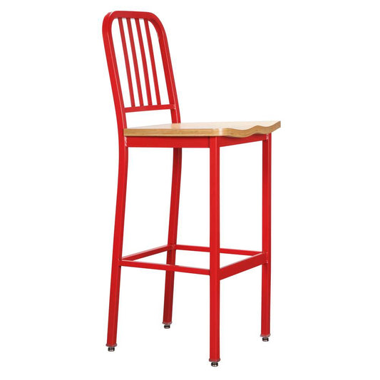 Linon Home Decor - Frazier Metal Barstool Red (Set of 2) - BS257RED02 veiw 2