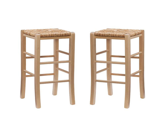 Linon Home Decor - Gianna Backless Counter Stool Natural (Set of 2) - CS275NAT02ASU veiw 2