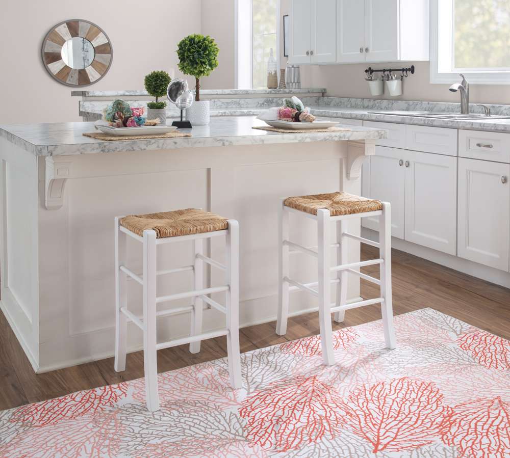 Linon Home Decor - Gianna Backless Counter Stool White (Set of 2) - CS275WHT02ASU veiw 6
