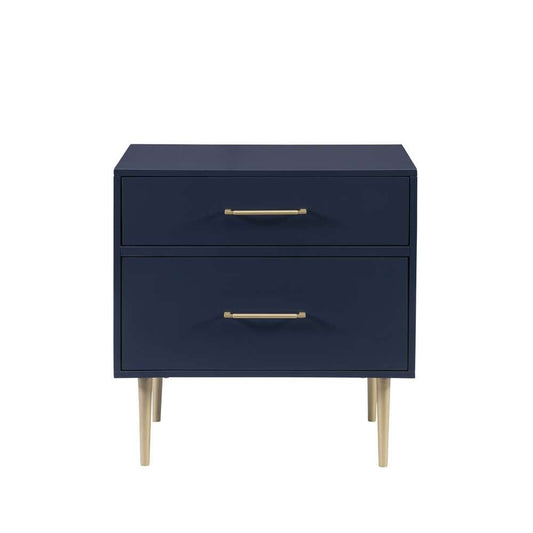 Linon Home Decor - Gloria Two Drawer Night Stand Navy - BD78NAVY01U veiw 2