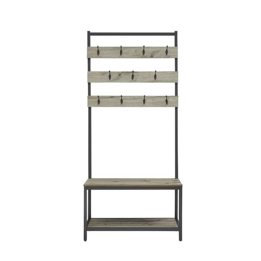 Linon Home Decor - Hayden Hall Tree Grey - BH203GRY01U veiw 2