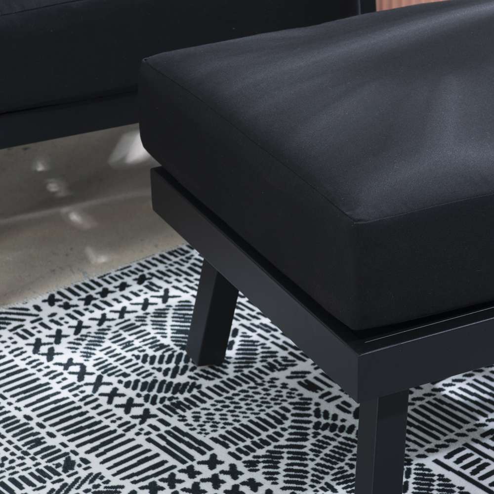 Linon Home Decor - Holland Black Ottoman - HL023BLK01U veiw 5