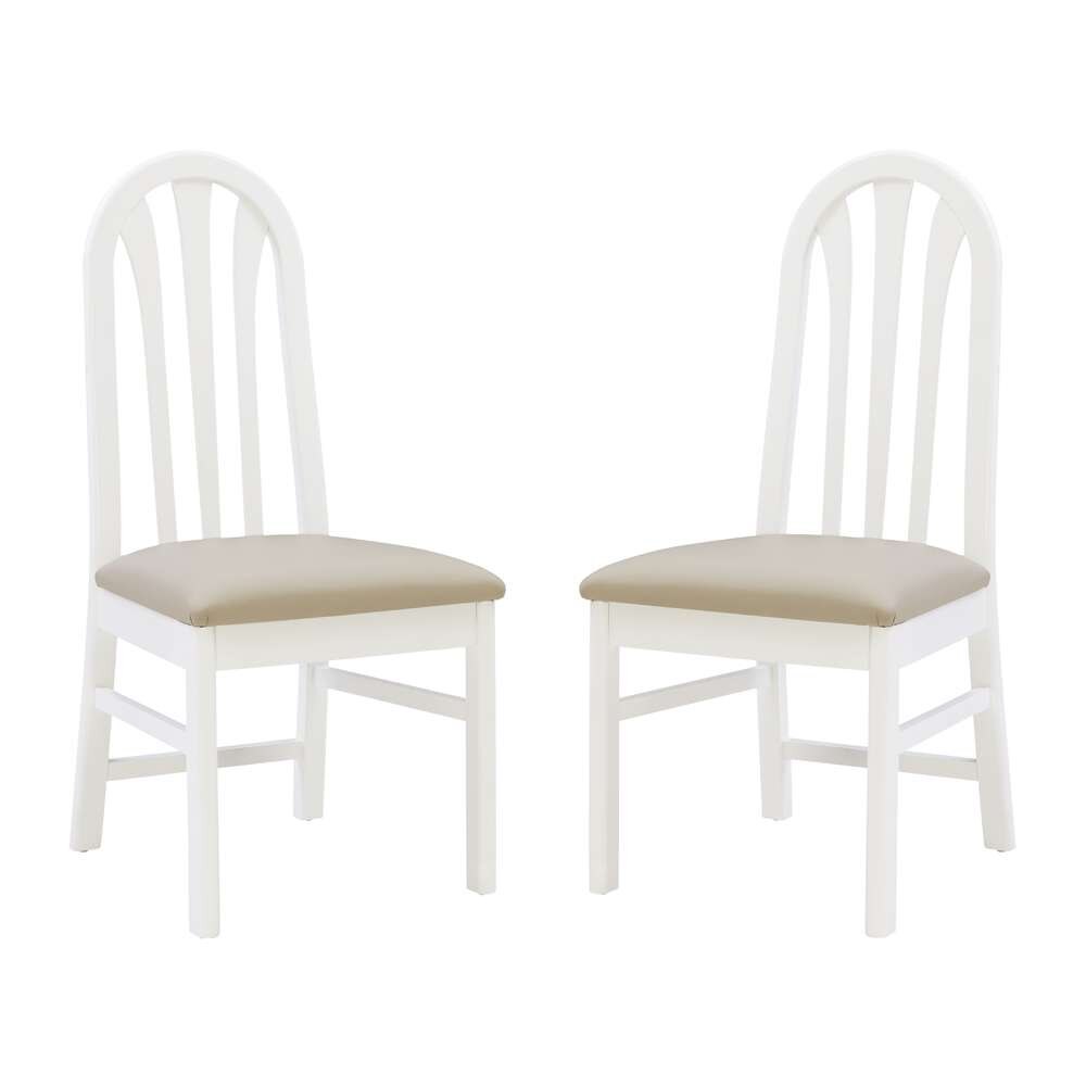 Linon Home Decor - Jesper White Chair Uph Seat (Set of 2) - CH291WHTGRY02ASU veiw 6