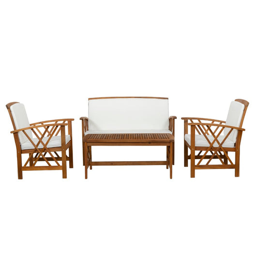 Linon Home Decor - Jubil 4PC Outdoor Seating Set Brown - OD76BRN4PC view 2