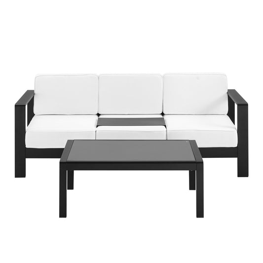 Linon Home Decor - Karah Outdoor Black 3 Seater 2PC Set - ODNH16BLK3STRCTPC2 view 2