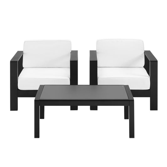Linon Home Decor - Karah Outdoor Black 3PC Set - ODNH16BLKCHCTPC3 view 2