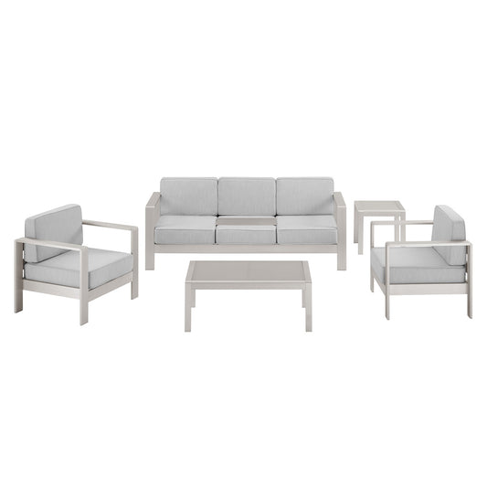 Linon Home Decor - Karah Outdoor Grey 3 Seater 5PC Set - ODNH16GRY3STRPC5 view 2