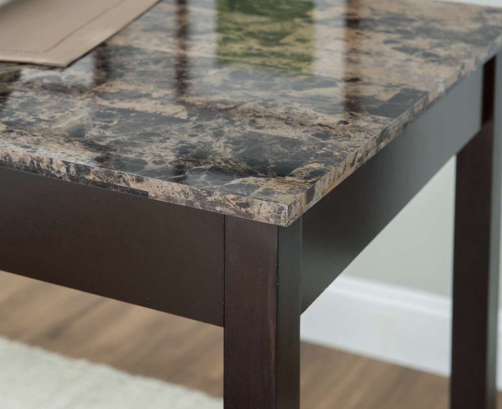 Linon Home Decor - Lancer 5Pc Tavern Set Espresso Faux Marble - TS51ESP01U veiw 6